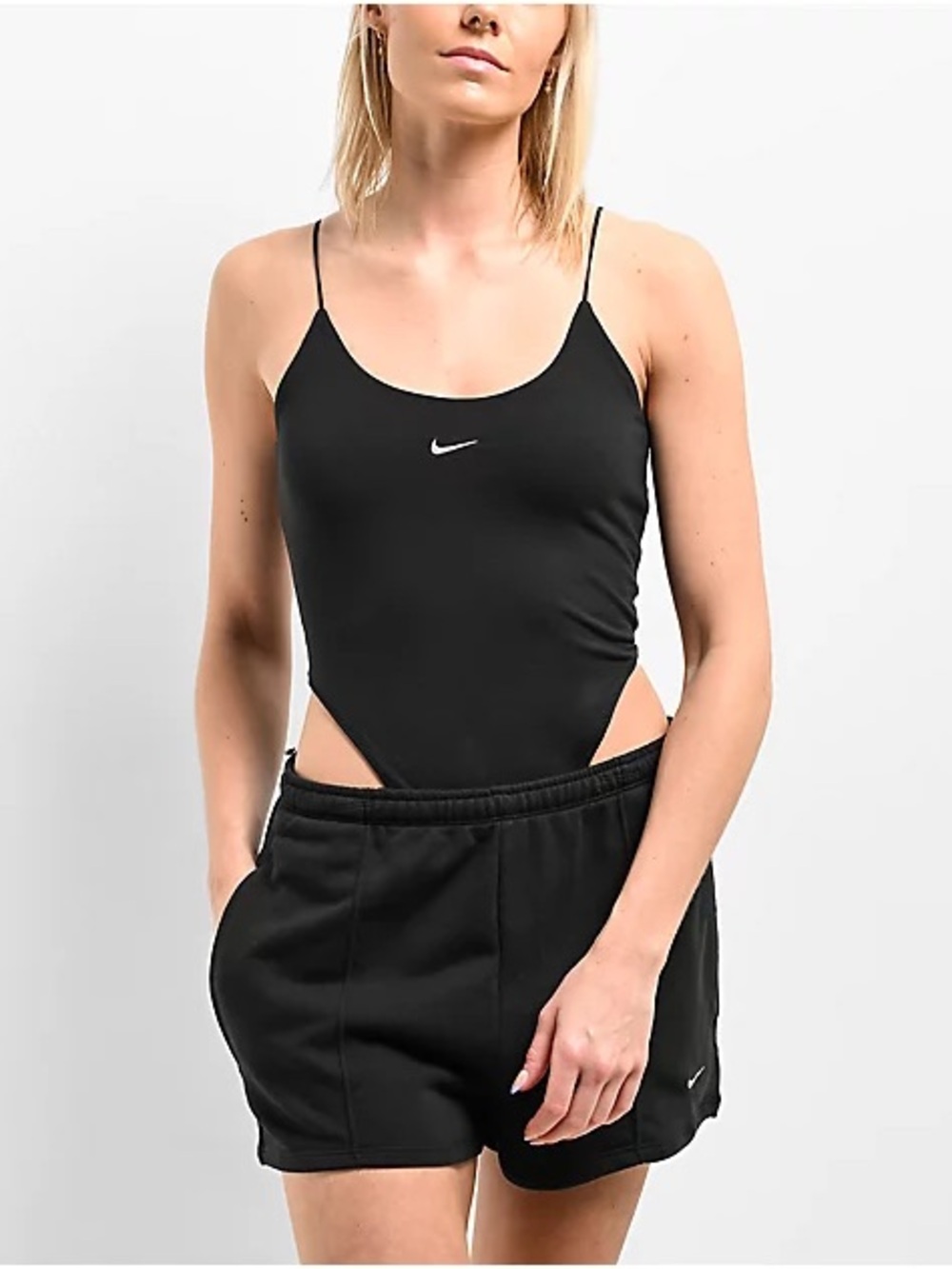 NWOT Nike Women’s Black Slim Strappy Bodysuit